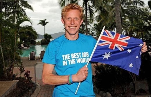 
Ben Southall là một trong những người may mắn được nhận làm công việc nghỉ mát dài ngày tại đảo Hamilton (Australia).