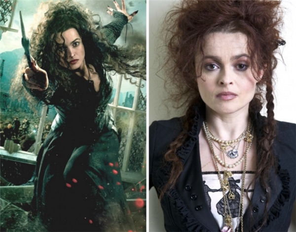 
Vai Bellatrix Lestrange trong Harry Potter có thể nói là "sao y bản chánh" của Helena Bonham Carter ngoài đời, với tính cách điên rồ và lập dị sẵn có, nữ diễn viên đã thể hiện rất thành công vai diễn Tử thần thực tử của mình.