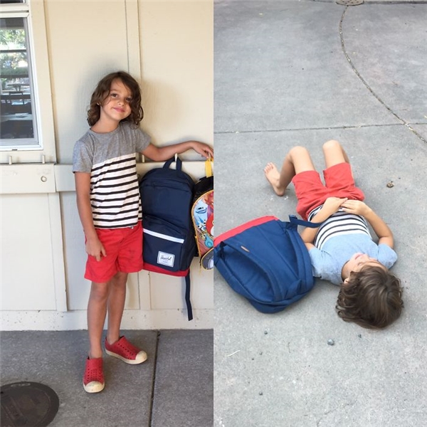 
Lúc mẹ đến đón thì đã thấy con nằm ngủ ngon lành trên vỉa hè trước cổng trường, thậm chí còn chưa xỏ cả giày. Đi học làm con mệt đến mức đó ư?