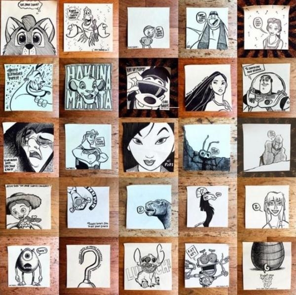 Biddulph đã đóng khung 150 bức vẽ đem trưng bày tại một triển lãm nhỏ ở London. (Ảnh: Internet)