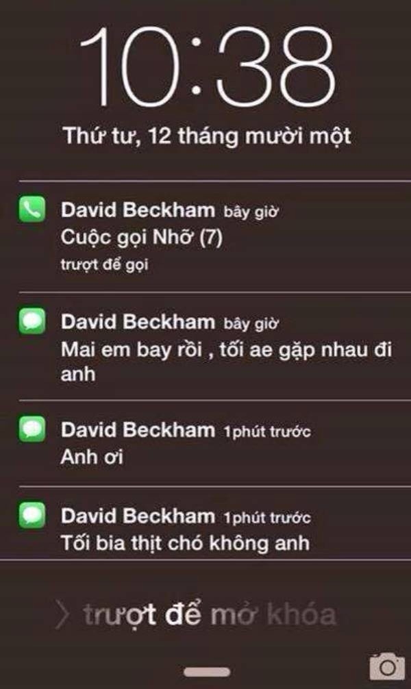 
Từ bao giờ mà David Beckham nói được tiếng Việt thế các chị? (Ảnh: Internet)
