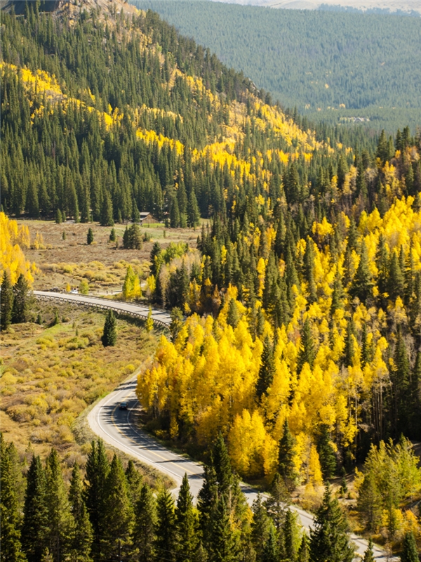 
Breckenridge, Colorado: Nằm ngay dưới chân rặng núi Tenmile, một phần của dãy Rocky Mountains nổi tiếng, nên nơi đây là địa điểm lý tưởng cho những ai yêu thiên nhiên và du lịch bụi với những đồi núi, sông suối, đường mòn rợp lá thu vàng rực.
