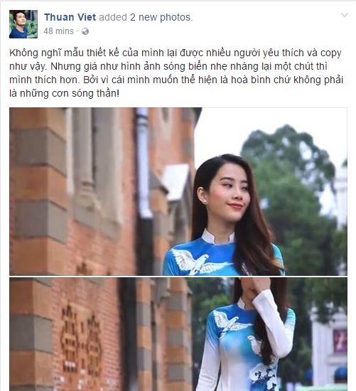 Nam Em bị tố mặc áo dài “nhái” trong clip gửi Hoa hậu Trái đất