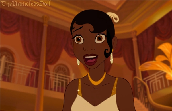 
Nàng công chúa da màu duy nhất của Disney - Tiana thì trở nên sang trọng, quý phái. (Ảnh: The Nameless Doll)