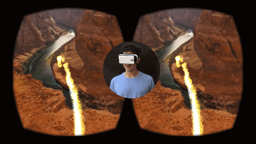 ​Kính thực tế ảo giúp bạn có cảm giác đang tưới cây tại hẻm Grand Canyon.