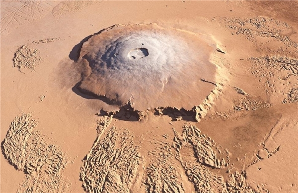 
Núi lửa Olympus Mons theo ảnh chụp từ NASA
