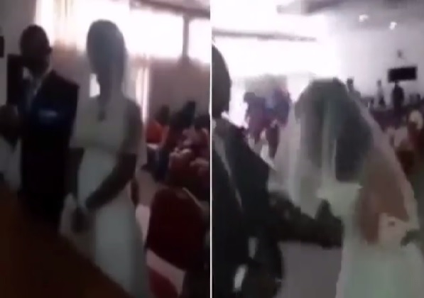 Nhân tình mặc váy cưới đến phá đám hôn lễ của chú rể 
