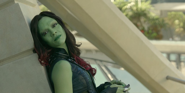 
Nhân vật Gamora do Zoe Saldana thủ vai là cô gái da xanh có sức mạnh phi thường, tài năng và bản lĩnh, thành viên nữ trong băng đảng Vệ binh dải ngân hà (Guardians of the Galaxy). Được biết, nữ diễn viên sẽ trở lại trong phần 2 của Guardians of the Galaxy vào năm 2017 tới đây, theo như trailer của phim, Zoe sẽ tiếp tục đảm nhận vai chủ chốt trong cuộc phiêu lưu ngoài không gian của Marvel.