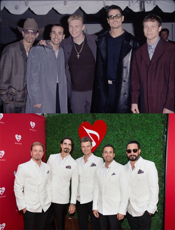 
Backstreet Boys: Ra mắt vào năm 1993, đến nay nhóm vẫn còn hoạt động, thỉnh thoảng vẫn ra album và đi tour, dù không đạt được sự hưng thịnh như thời kỳ đầu.