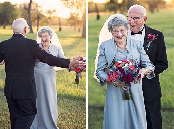 Cặp đôi này đã chờ đến 70 năm để có thể chụp một bộ ảnh cưới 