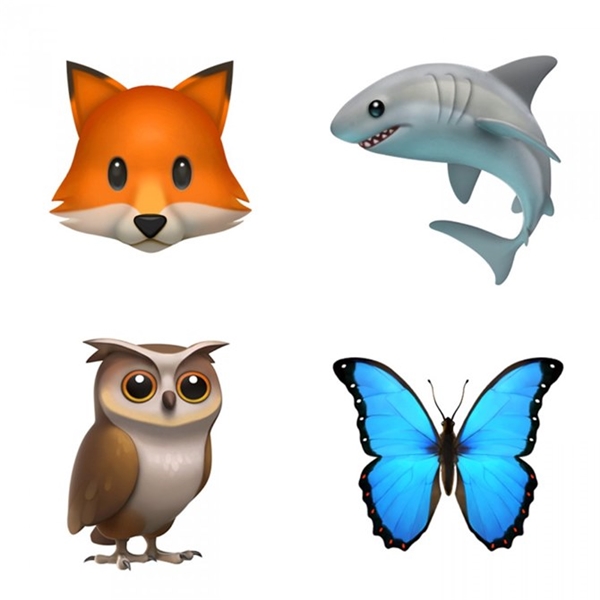 
Emoji cáo, cá mập, cú, bướm. (Ảnh: Business Insider)