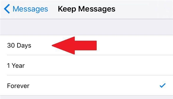 
Định thời gian iPhone tự động xóa tin nhắn.