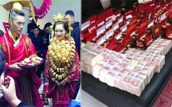 Hôn lễ giữa vị thiếu gia Sơn Đông và tiểu thư Macau này từng khiến báo giới Trung Quốc tốn không ít giấy mực vì quá sức xa hoa và phần trang phục độc đáo của cặp đôi.